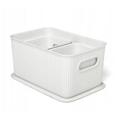 Set of Storage boxes with handle - White